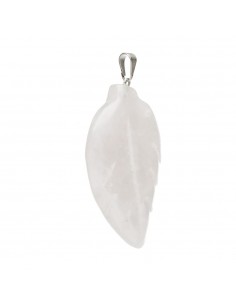 Milky Quartz Leaf Pendant 2