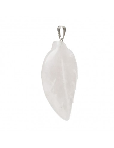 Milky Quartz Leaf Pendant