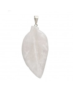 Milky Quartz Leaf Pendant