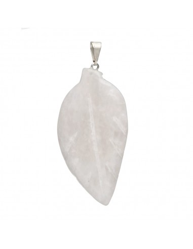 Milky Quartz Leaf Pendant
