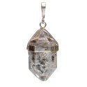 Pendente in Quarzo Herkimer Grande in Argento Sterling 925