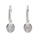 Sterling Silver 925 Oval Moonstone Earrings