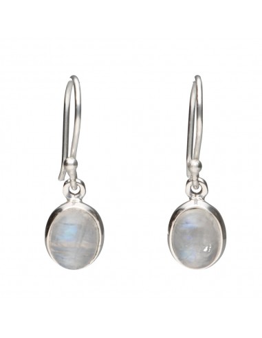 Boucles d'oreilles ovales en argent...