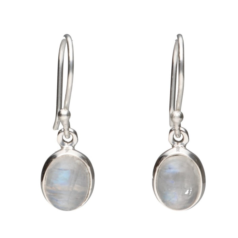 Orecchini Ovale in Pietra Luna in Argento Sterling 925