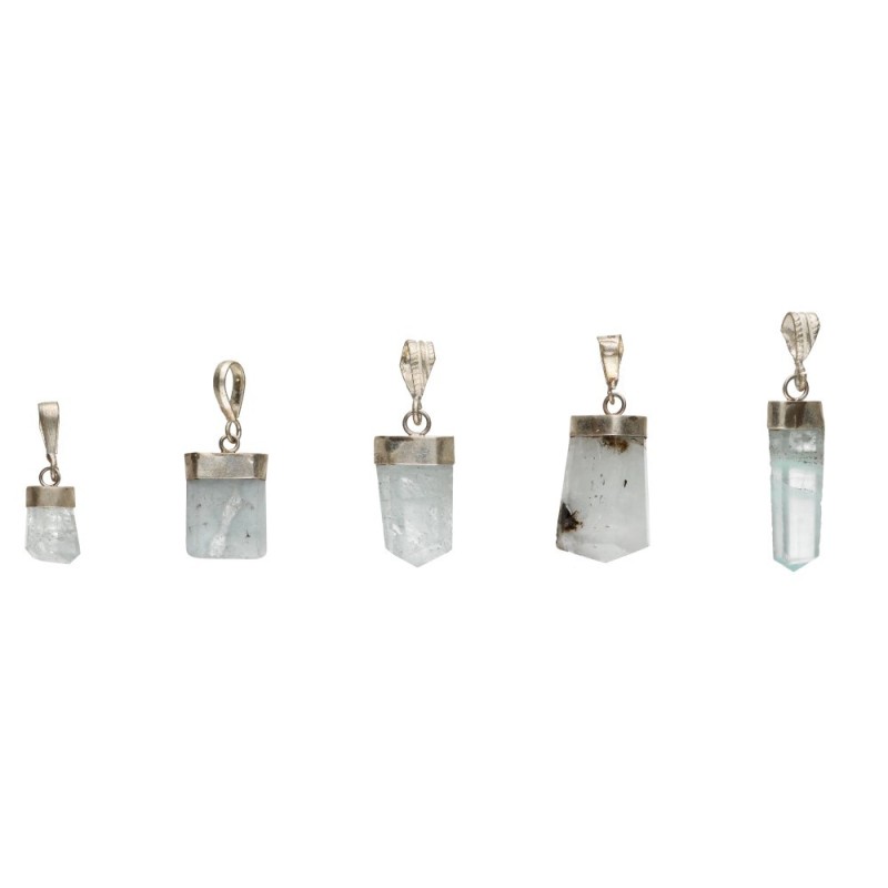Pendente Punta di Acquamarina in Argento Sterling 925