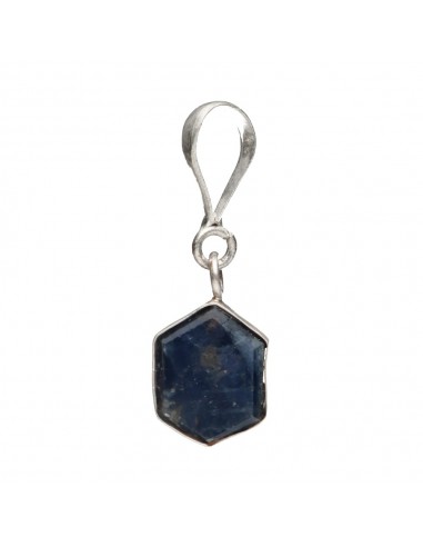 Blue Sapphire Flat Pendant in 925...