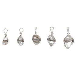 Pendente Diamante di Quarzo Hérkimer in Argento Sterling 925