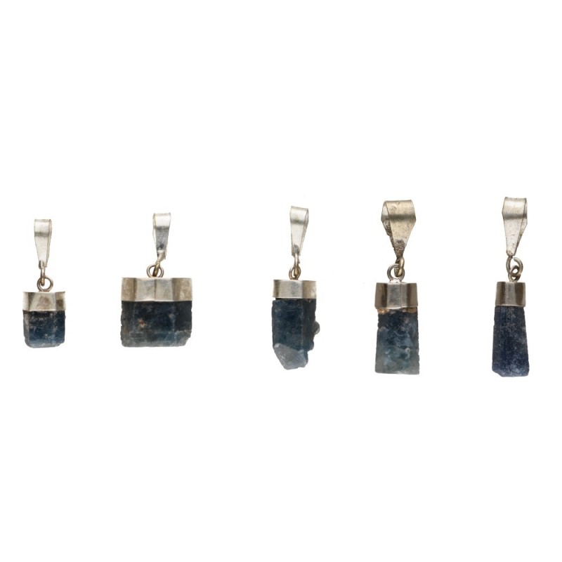 Pendente in Zaffiro Blu in Argento Sterling 925