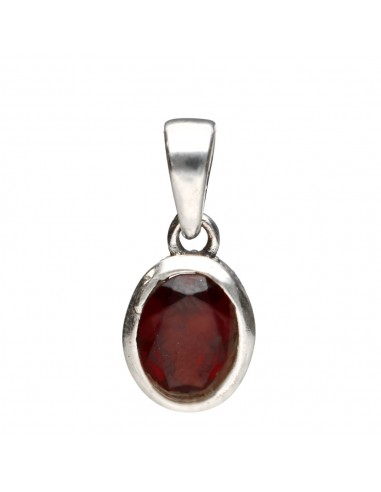 Petit pendentif grenat à facettes en...