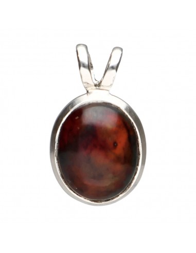 Pendentif en argent 925 en opale noire