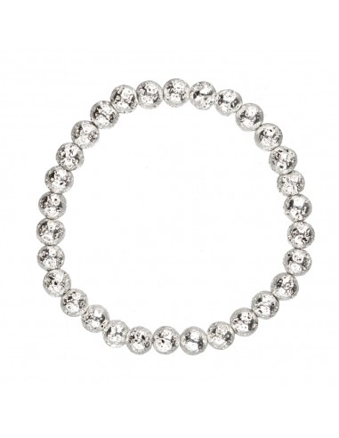 Pulsera di Lava in bagno argentato 6mm