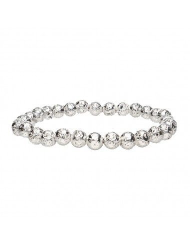 Pulsera di Lava in bagno argentato 6mm