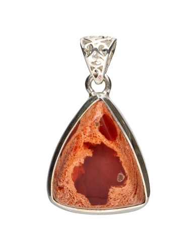 Colgante de Ópalo Fuego en Plata de...