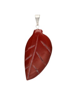 Pendentif feuille en jaspe...