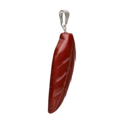 Ciondolo Foglia di Giada Rossa