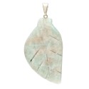 Pendentif feuille d'amazonite