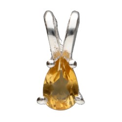 Pendente di Citrino Goccia Mini in Argento Sterling 925