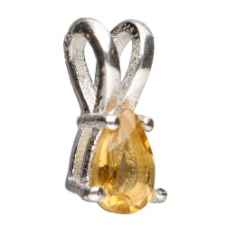 Pendente di Citrino Goccia Mini in Argento Sterling 925