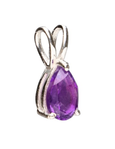 Colgante Gota de Amatista Facetada en...
