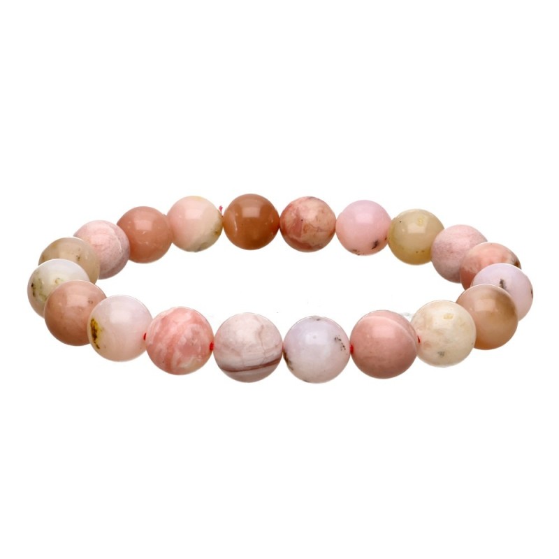 Bracciale in Opale Rosa 10mm