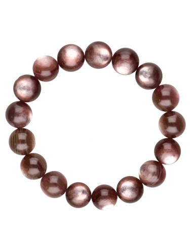 Bracelet de lépidolite brune 12mm