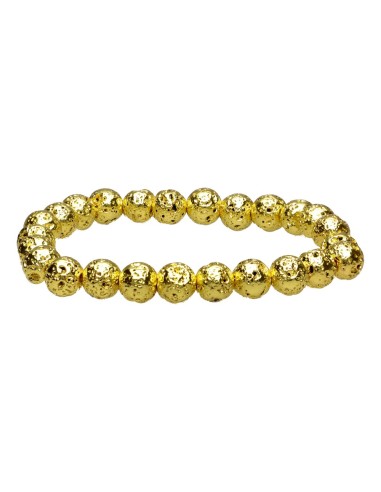 Pulseira de lava dourada 6mm