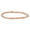 Bracelets d'Adularia à facettes pêche 4mm