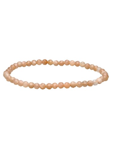 Pulseira de Adularia Facetada Pêssego...