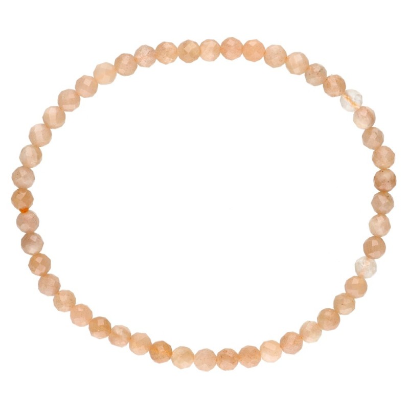 Bracciali Adularia Pesca Faccettata 4mm