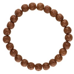 Bracciale in Lava Marrone 8mm