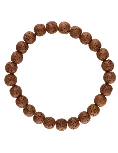 Bracelet de lave marron 8mm