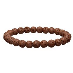 Bracciale in Lava Marrone 8mm