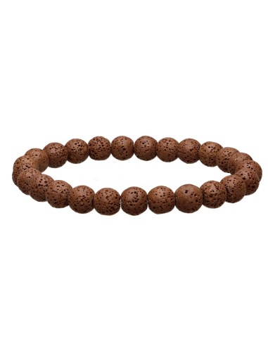 Pulseira de lava castanha 8mm