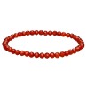 Pulseira de cornalina facetada de 4 mm