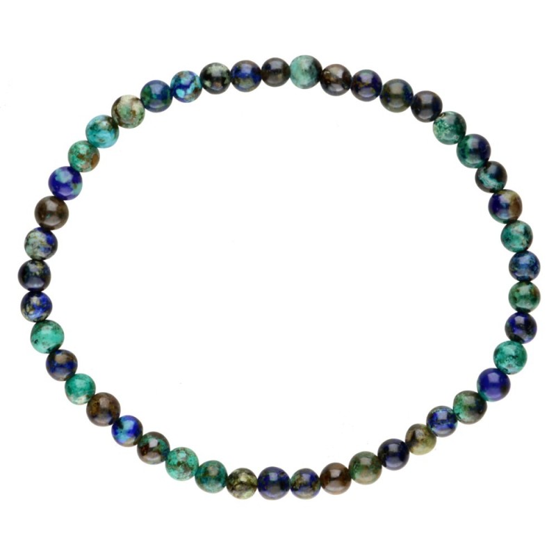 Bracciale in Azurite Malachite Naturale 4mm