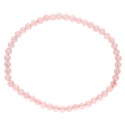 Pulseira Facetada de Quartzo Rosa 4mm