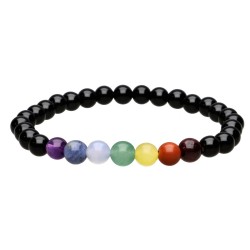 Bracciale in Onice Chakras 6 mm