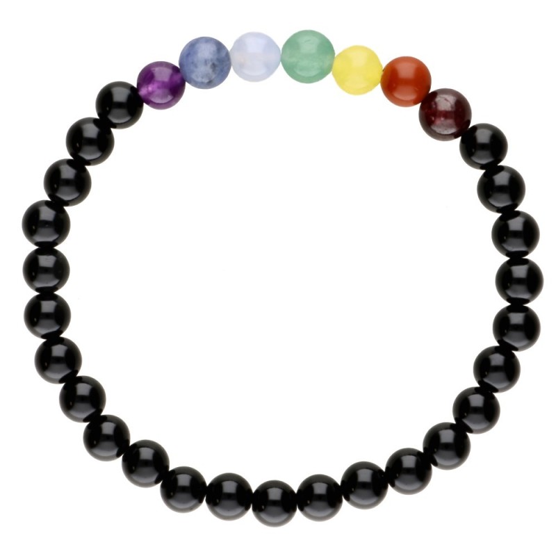 Bracciale in Onice Chakras 6 mm