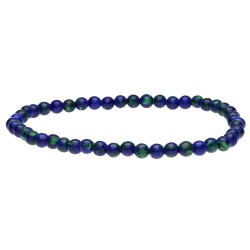 Bracciale di Azurite con Malachite Potenziata 4mm