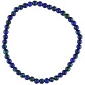 Bracelet d'azurite et de malachite 4mm