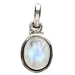 Pendente Ovale di Pietra Luna Piccolo in Argento Sterling 925