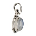 Small Oval Moonstone Pendant in 925 Sterling Silver