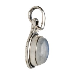 Pendente Ovale di Pietra Luna Piccolo in Argento Sterling 925