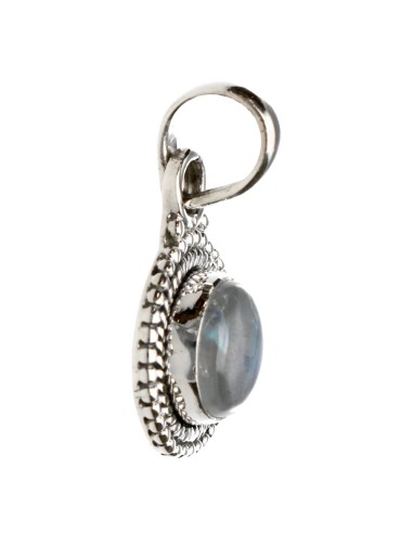 Pingente Bohemian Moonstone Circle em...