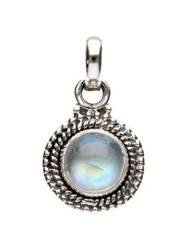 Pingente Bohemian Moonstone Circle em...
