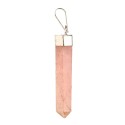 Silver Plated Rose Quartz Point Pendant