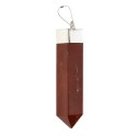 Silver Plated Red Jasper Point Pendant