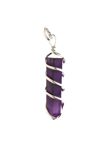 Amethyst Spiral Spike Pendant in...
