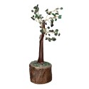 Mini árvore de esmeraldas com base de madeira