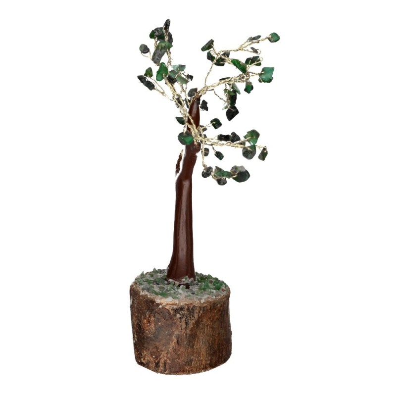 Albero di Smeraldo Mini con Base in Legno